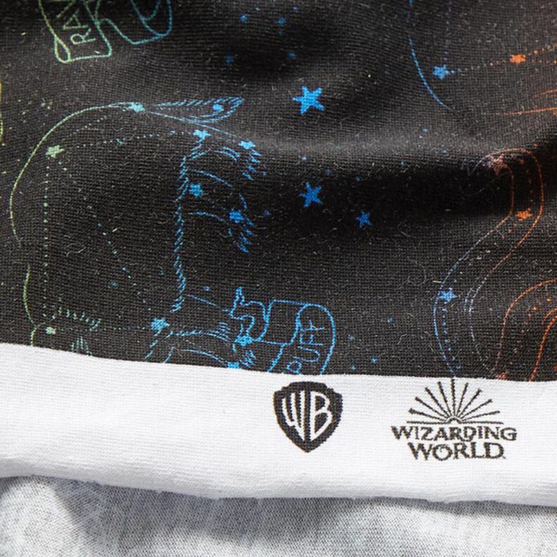 Jersey coton Tissu sous licence Emblèmes constellations Harry Potter  | Warner Bros. – noir,  image number 7