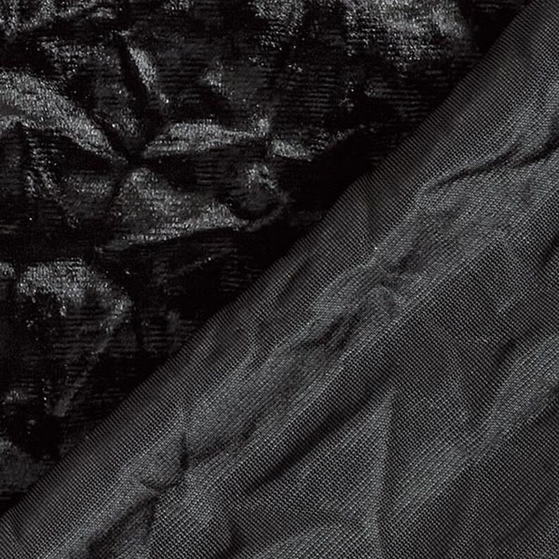 Velours stretch froissé – noir,  image number 4