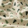 Tissu de décoration Semi-panama petits sapins – nature,  thumbnail number 2