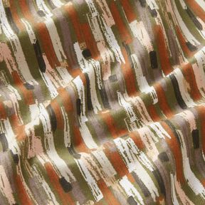 Tissu en coton Cretonne Coups de pinceau – pin/bronze, 