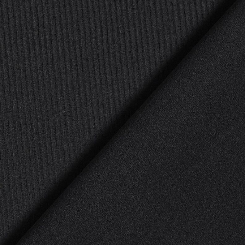 Jersey brossé intérieur uni – noir,  image number 3