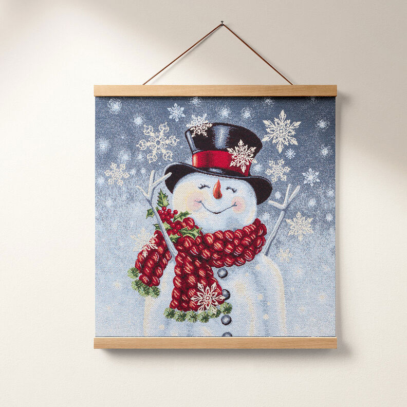 Panel Gobelin Lurex bonhomme de neige – blanc, image number 6