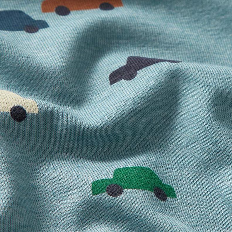 Jersey coton Voitures jouets – bleu jean/nature,  image number 2
