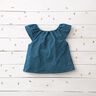 Tissu double gaze de coton Petits points – bleu jean/blanc,  thumbnail number 6
