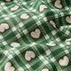 Tissu en coton Cretonne Vichy et cœurs – vert,  thumbnail number 2