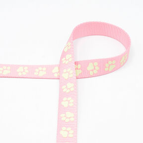 Ruban réfléchissant Laisse pour chien Patte [20 mm] – rose, 