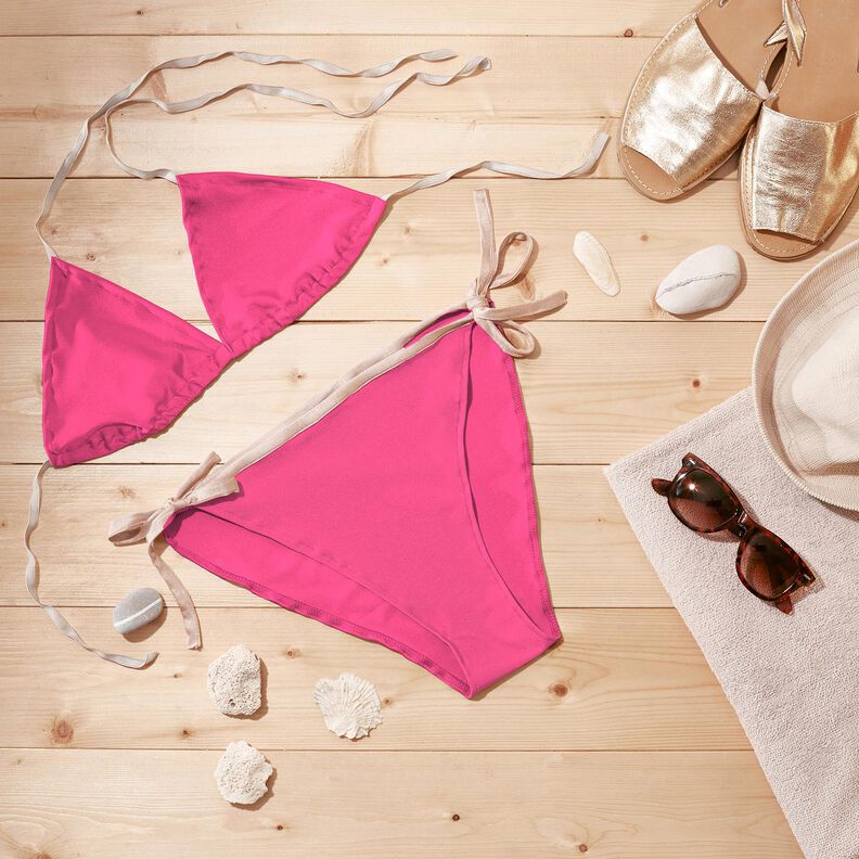 Tissu pour maillot de bain SPF 50 – rose néon,  image number 6
