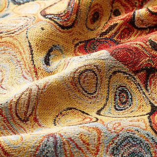 Jacquard Gobelin Art abstrait – bleu/rouge/jaune, 