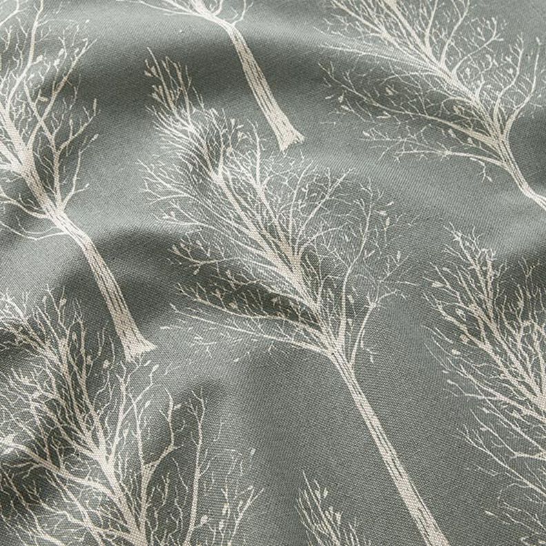 Tissu de décoration Semi-panama Silhouette d’arbre – roseau/nature,  image number 2