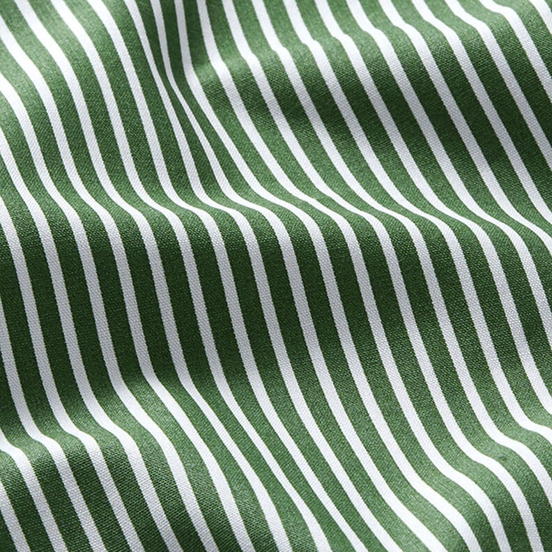 Popeline coton Rayures – vert foncé/blanc,  image number 2