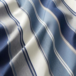 Tissu d’extérieur Canvas Rayures mixtes – indigo/ivoire, 