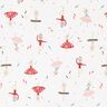 Tissu en coton Cretonne animaux dansants – blanc/rouge,  thumbnail number 1