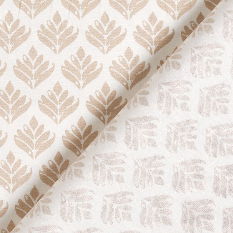 Coton enduit Sujets abstraits – blanc/noix de cajou,  image number 4