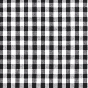 Tissu en coton Vichy à carreaux 1 cm – noir/blanc, 