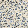 Tissu de décoration Semi-panama petites fleurs – nature/bleu océan,  thumbnail number 1
