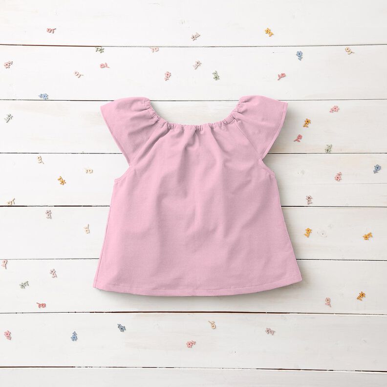 Jersey coton Medium uni – rose,  image number 5