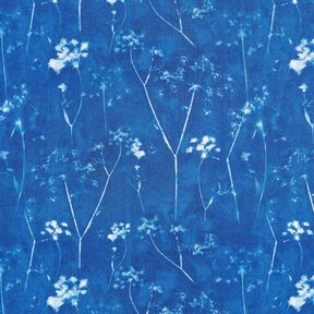 Tissu viscose Pissenlits – bleu roi/blanc, 