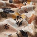 Tricot fin fleurs avec accents scintillants – beige foncé, 