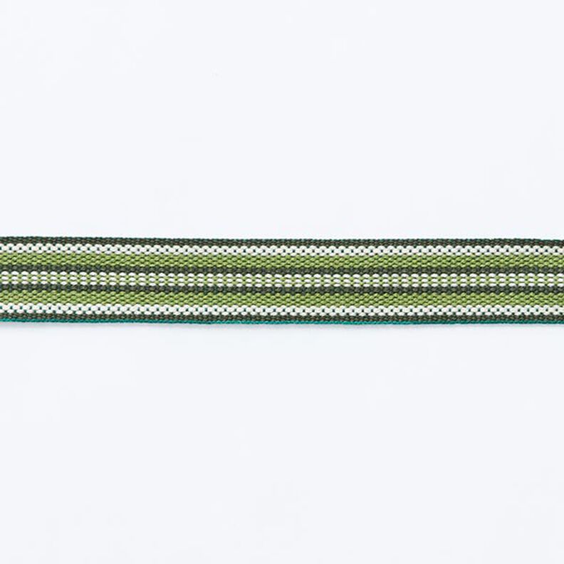 Ruban tissé Ethno [ 15 mm ] – vert foncé/vert herbe,  image number 1