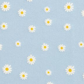 Jersey gaufré marguerites – bleu argenté, 