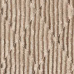 Tissu matelassé Velours côtelé à losanges avec envers fourrure – taupe, 