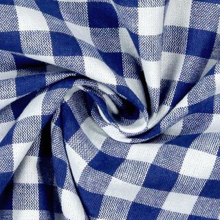 Tissu en coton Vichy - 1 cm – bleu roi, 