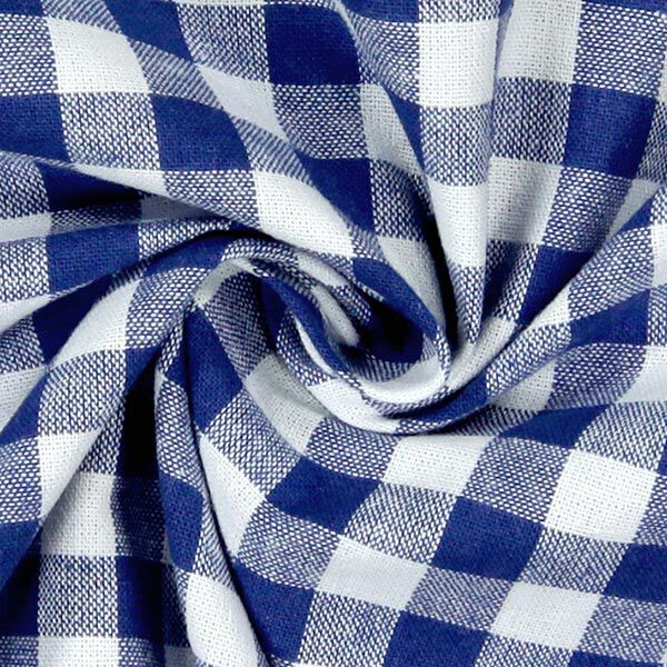 Tissu en coton Vichy - 1 cm – bleu roi,  image number 2