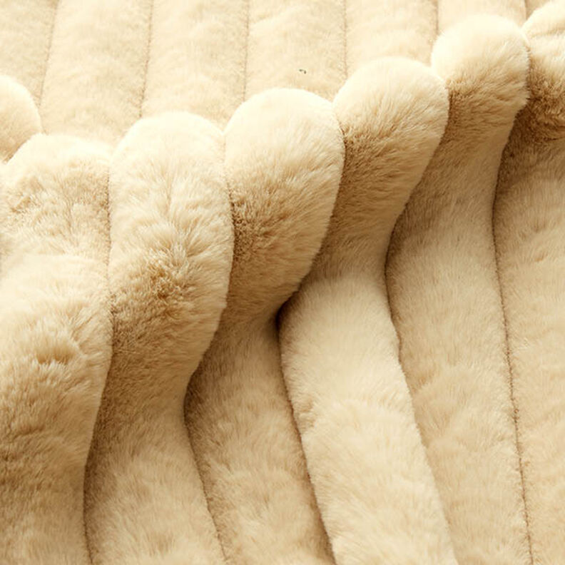 Tissu de revêtement Côtes moelleuses – beige clair,  image number 3