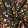 Jersey viscose Petites fleurs – marron foncé/rouge feu,  thumbnail number 3