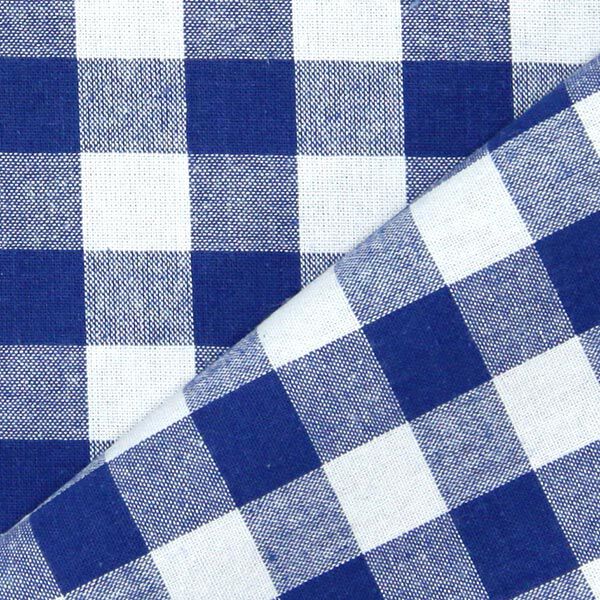 Tissu en coton Vichy - 1,7 cm – bleu roi,  image number 3