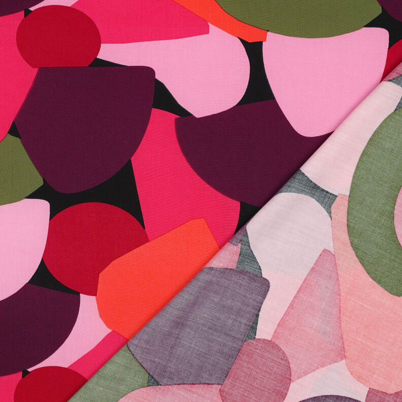 Tissu viscose LENZING™ ECOVERO™ Rockpool | Nerida Hansen – noir/rose intense,  image number 4