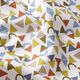 Tissu en coton Cretonne Petits triangles – blanc/marron clair,  thumbnail number 2