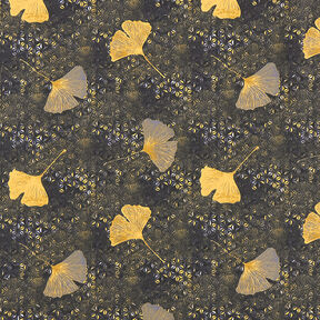 Tissu en coton Cretonne Ginkgo – moutarde, 