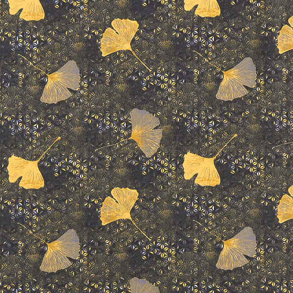 Tissu en coton Cretonne Ginkgo – moutarde,  image number 1