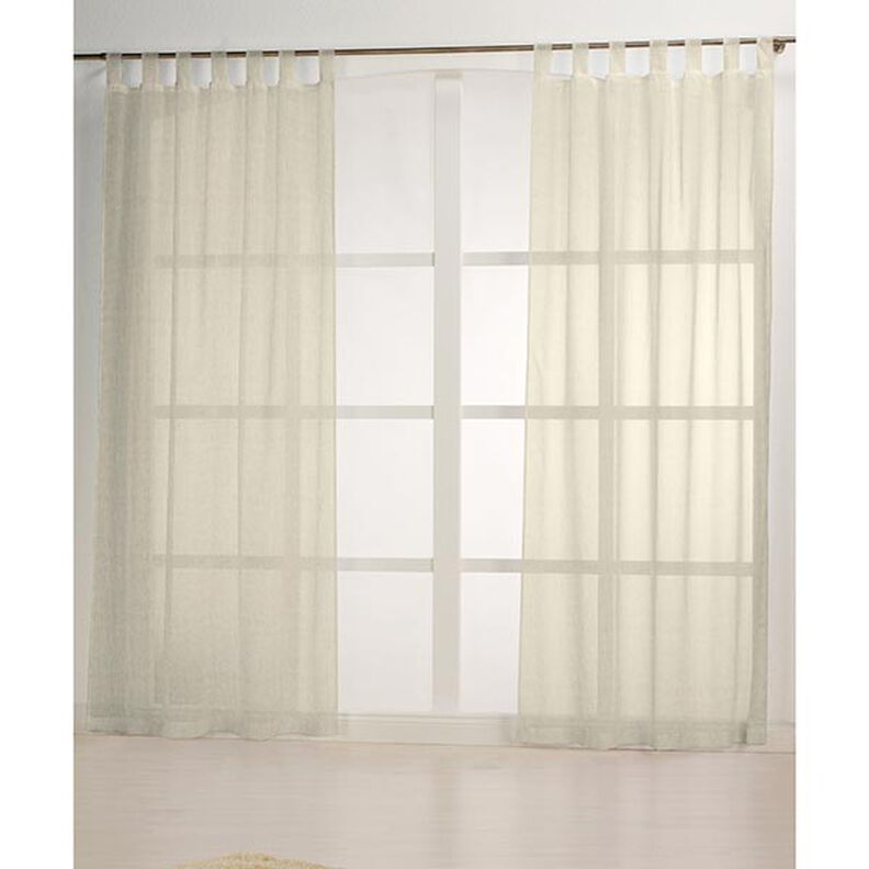 Tissu rideau voile aspect lin 300 cm – nature,  image number 5