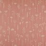 Tissu de décoration Semi-panama Fleurs délicates – vieux rose,  thumbnail number 1