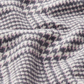 Tissu pour manteau Prince de Galles – anthracite/rose, 
