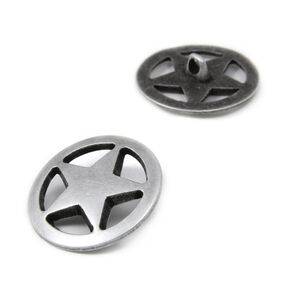 Bouton en métal étoile 1, 