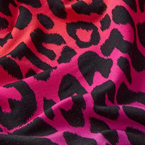 French Terry Sweat d’été Dégardé de couleurs léopard Impression numérique | by Poppy – pourpre/rouge, 