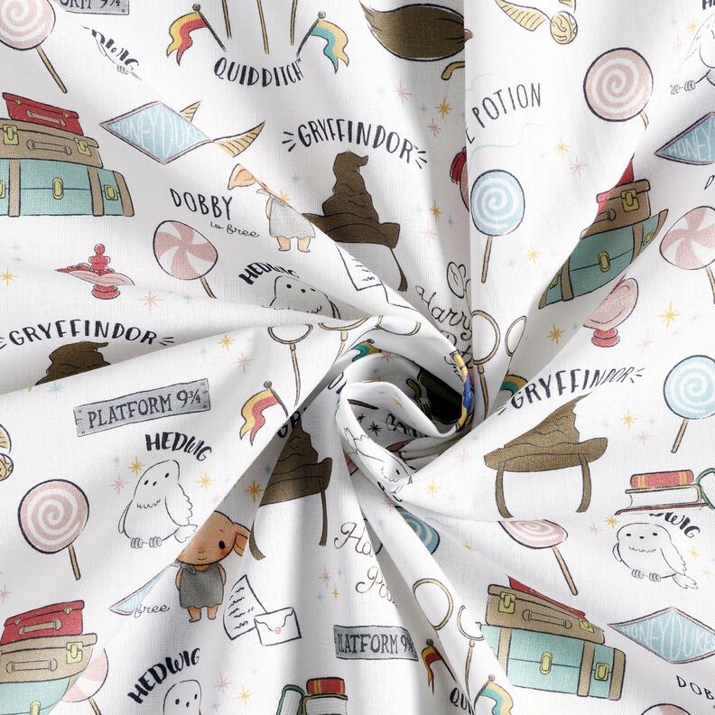 Popeline coton Joli monde de Harry Potter Tissu sous licence – blanc,  image number 3