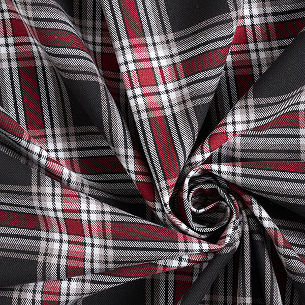 Flanelle de coton Tartan écossais – noir/rouge foncé,  image number 3