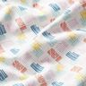 Tissu en coton Cretonne formes hachurées – argent/violet pastel,  thumbnail number 2