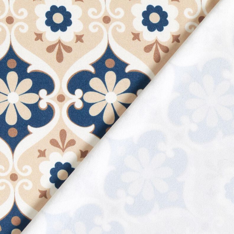 Jersey à ornements floraux – beige/bleu marine,  image number 5