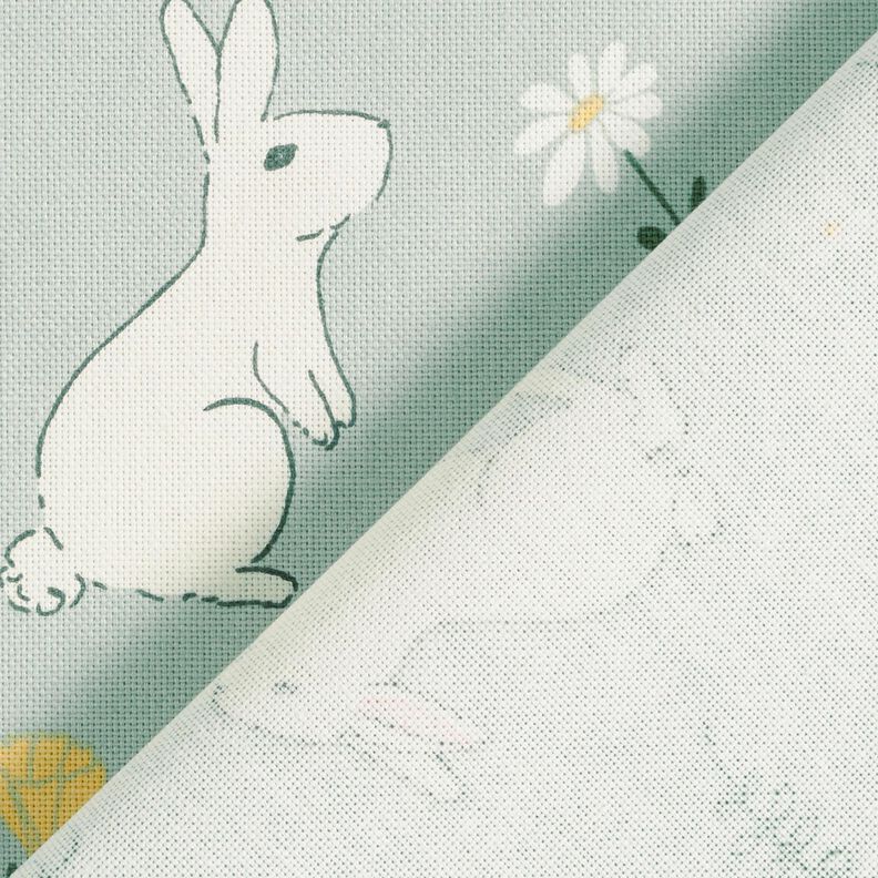 Tissu de décoration Semi-panama Petits lapins – menthe clair, image number 4