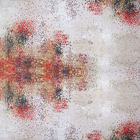GOTS Jersey coton Mosaïques éparpillées | TCC x LOOKS by Wolfgang Joop – rouge/beige foncé, 