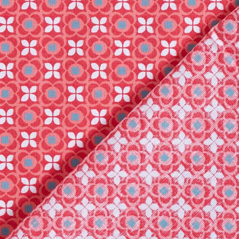 Tissu en coton Cretonne Petit motif de carreaux – rose vif/homard,  image number 4