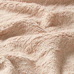 Fourrure synthétique Tissu peluche uni – noix de cajou, 