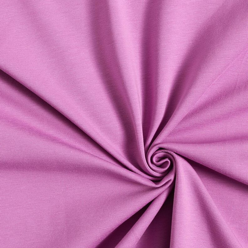 Jersey coton Medium uni – lilas rouge,  image number 1