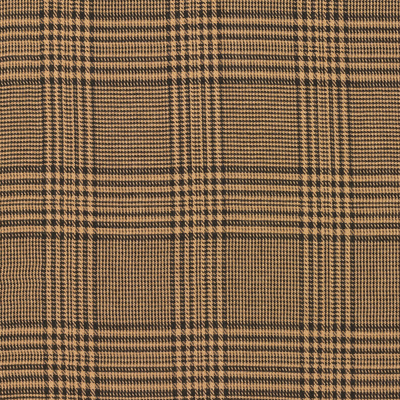 Tissu viscose Prince-de-galles – caramel/noir,  image number 1