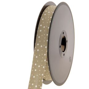 Biais étoiles Coton bio [20 mm] – kaki, 